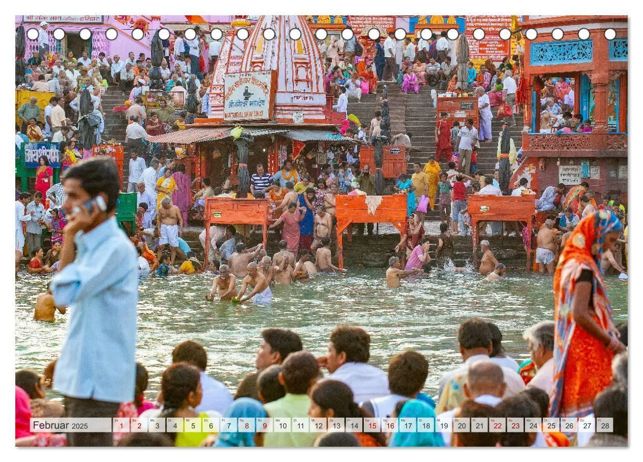 Bild: 9783435240203 | INDIEN Allahabad Haridwar Varanasi Vrindavan (Tischkalender 2025...