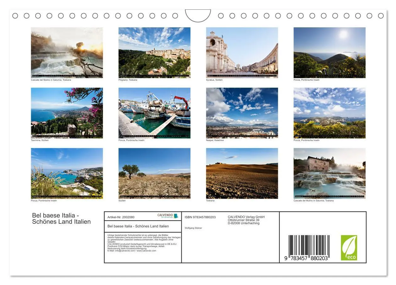 Bild: 9783457880203 | Bel baese Italia - Schönes Land Italien (Wandkalender 2026 DIN A4...