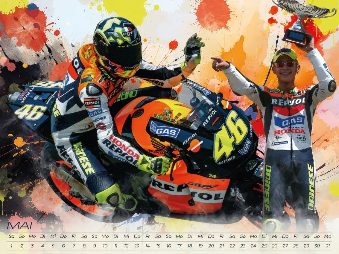 Bild: 9783693570203 | Rossi - eine Legende Artwork Edition Kalender 2027 | Pommer (u. a.)