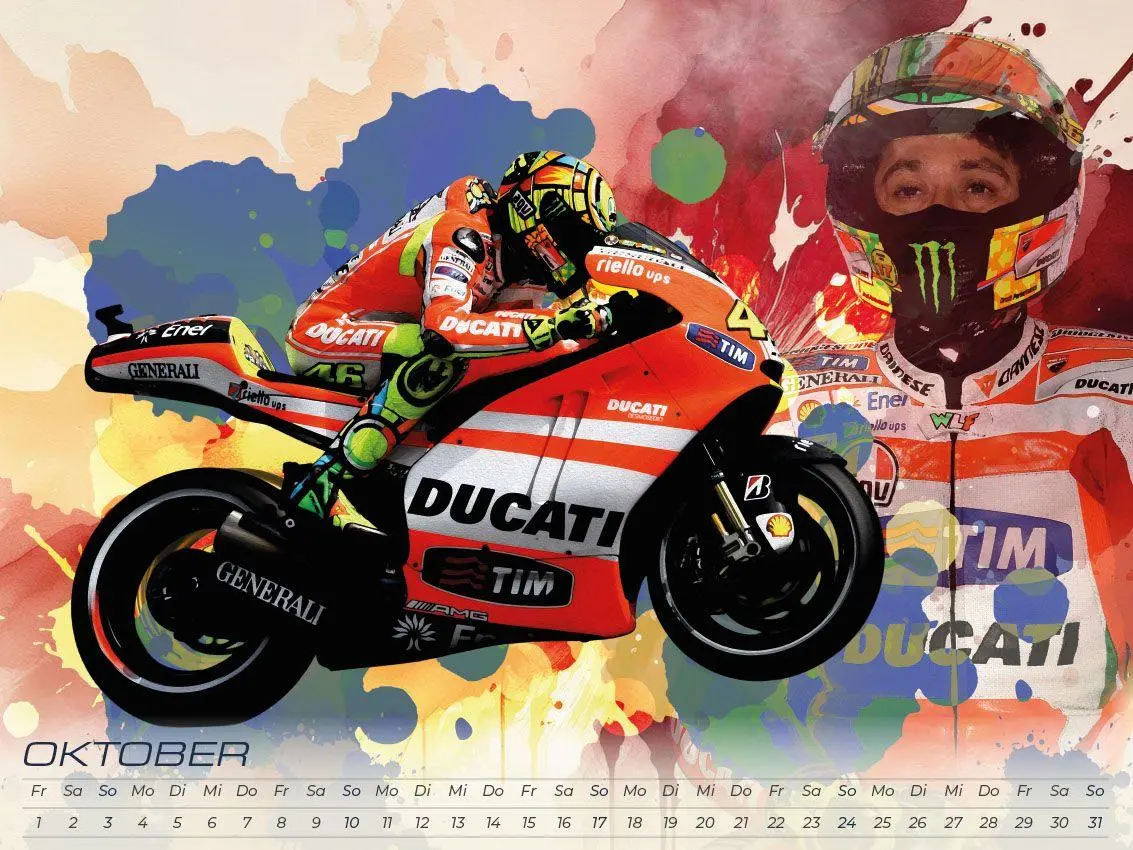 Bild: 9783693570203 | Rossi - eine Legende Artwork Edition Kalender 2027 | Pommer (u. a.)