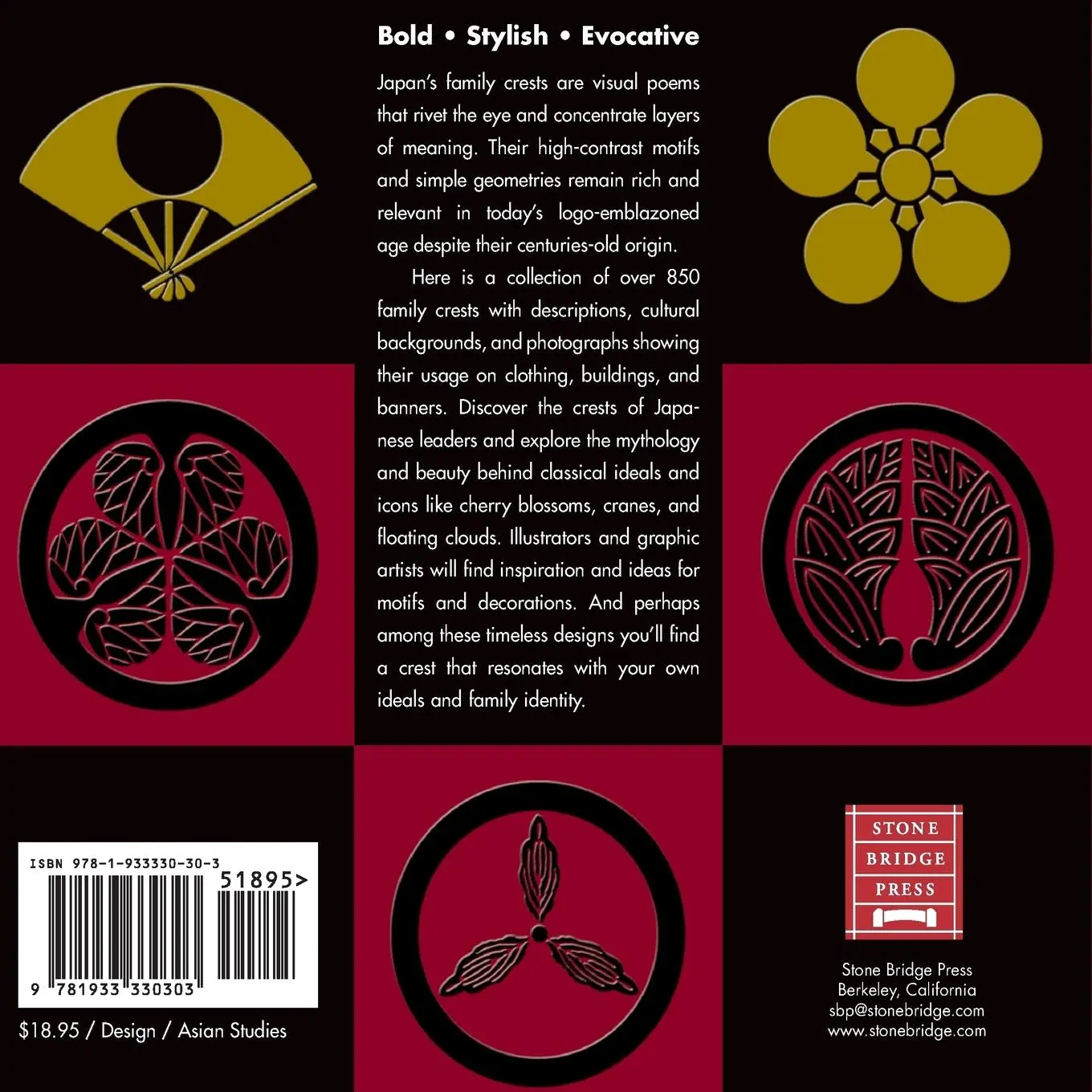 Rückseite: 9781933330303 | Family Crests of Japan | Stone Bridge Press | Taschenbuch | Englisch