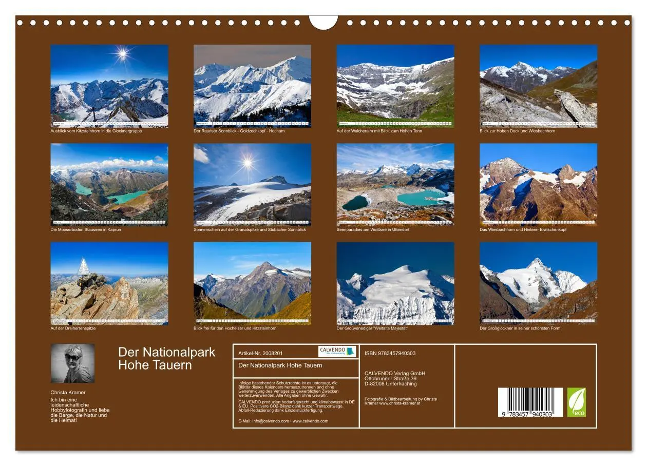 Bild: 9783457940303 | Der Nationalpark Hohe Tauern (Wandkalender 2026 DIN A3 quer),...