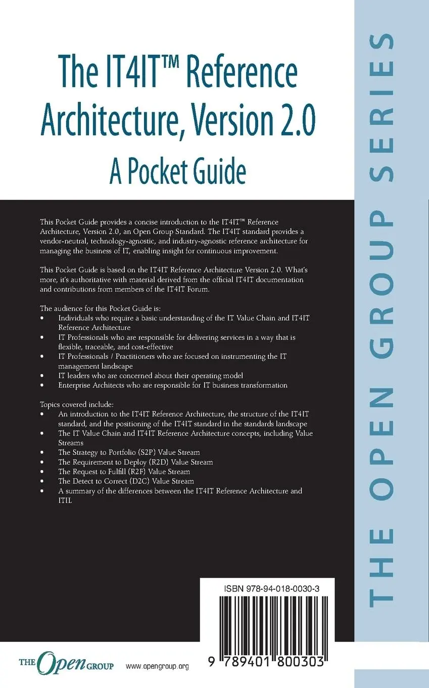 Rückseite: 9789401800303 | The IT4IT(TM) Reference Architecture, Version 2.0 - A Pocket Guide