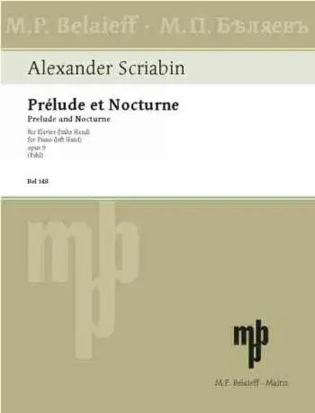Cover: 9790203000303 | Prelude et Nocturne op.9 für Klavier linke Hand | Alexander Skrjabin