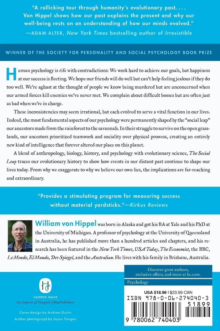 Rückseite: 9780062740403 | The Social Leap | William Von Hippel | Taschenbuch | Englisch | 2024