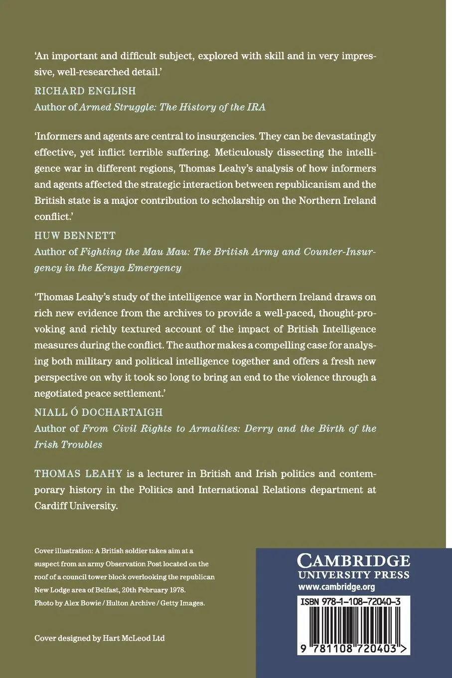 Rückseite: 9781108720403 | The Intelligence War against the IRA | Thomas Leahy | Taschenbuch