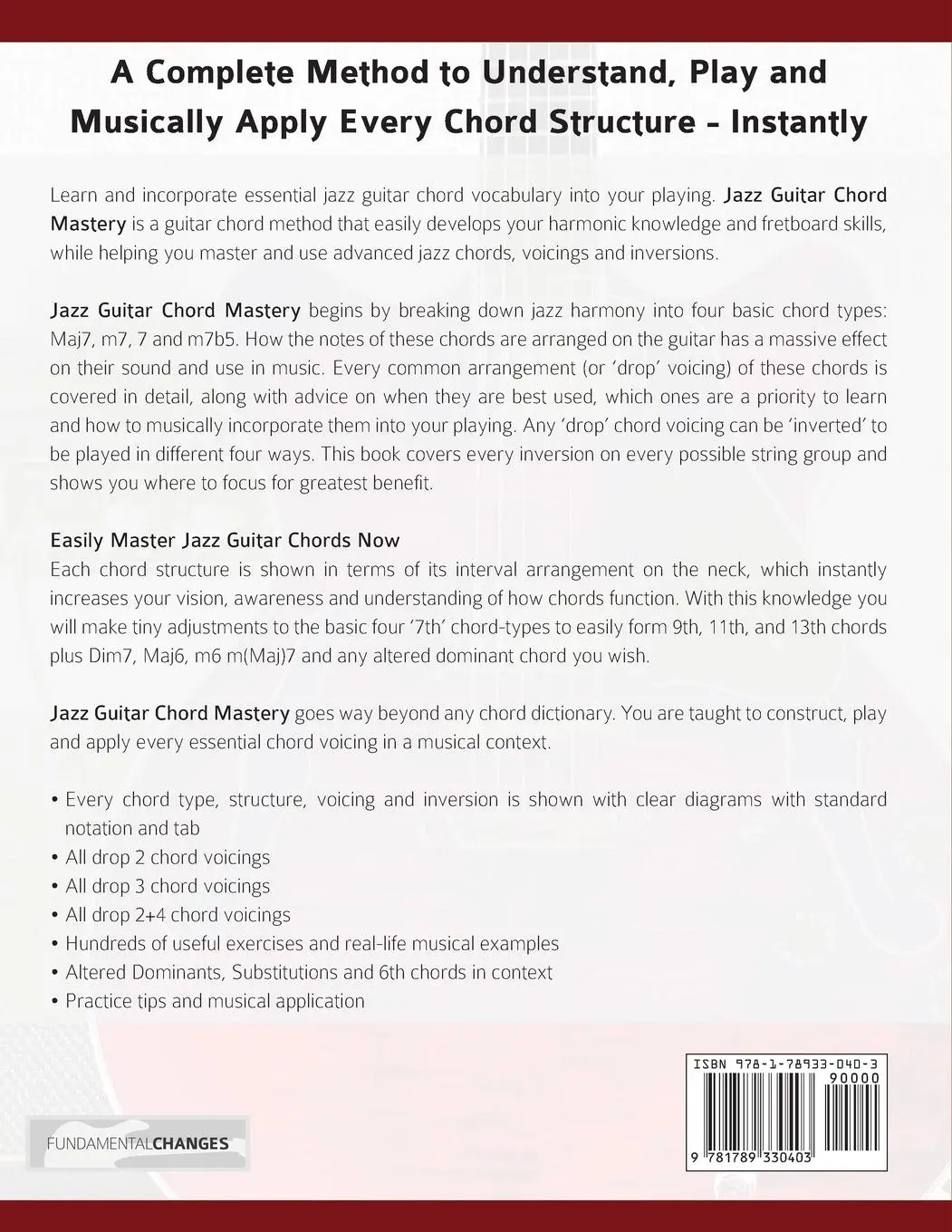 Rückseite: 9781789330403 | Jazz Guitar Chord Mastery | Joseph Alexander | Taschenbuch | Englisch