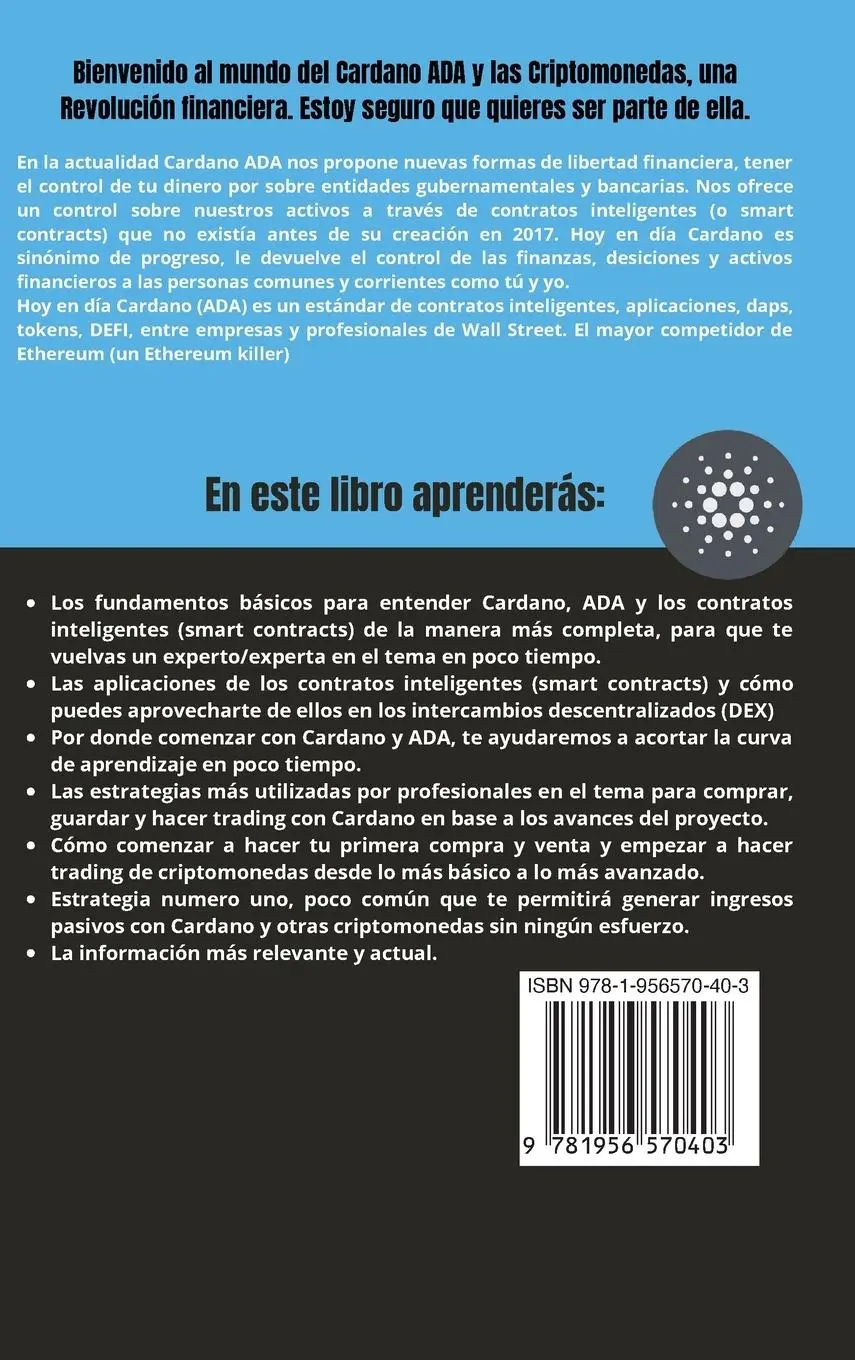 Rückseite: 9781956570403 | Cardano en Español | Sebastian Andres | Buch | Spanisch | 2022