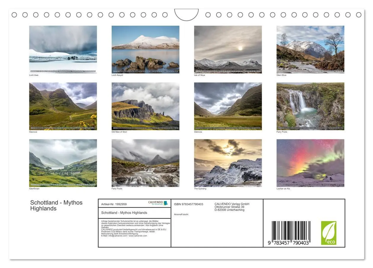 Bild: 9783457790403 | Schottland - Mythos Highlands (Wandkalender 2026 DIN A4 quer),...