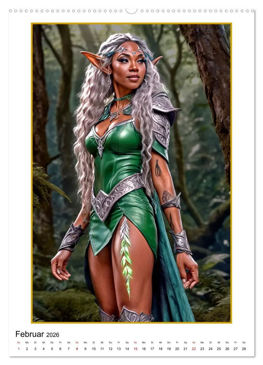 Bild: 9783516260403 | Fantasy-Frauenfiguren (hochwertiger Premium Wandkalender 2026 DIN...