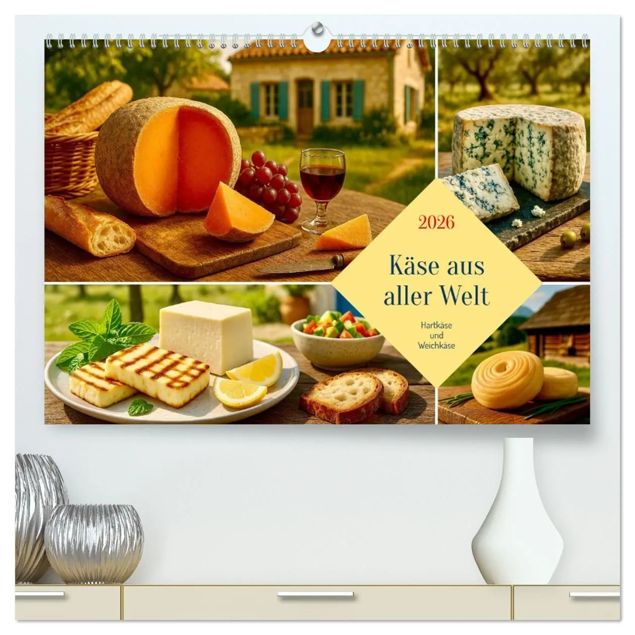 Cover: 9783516640403 | Käse aus aller Welt (hochwertiger Premium Wandkalender 2026 DIN A2...