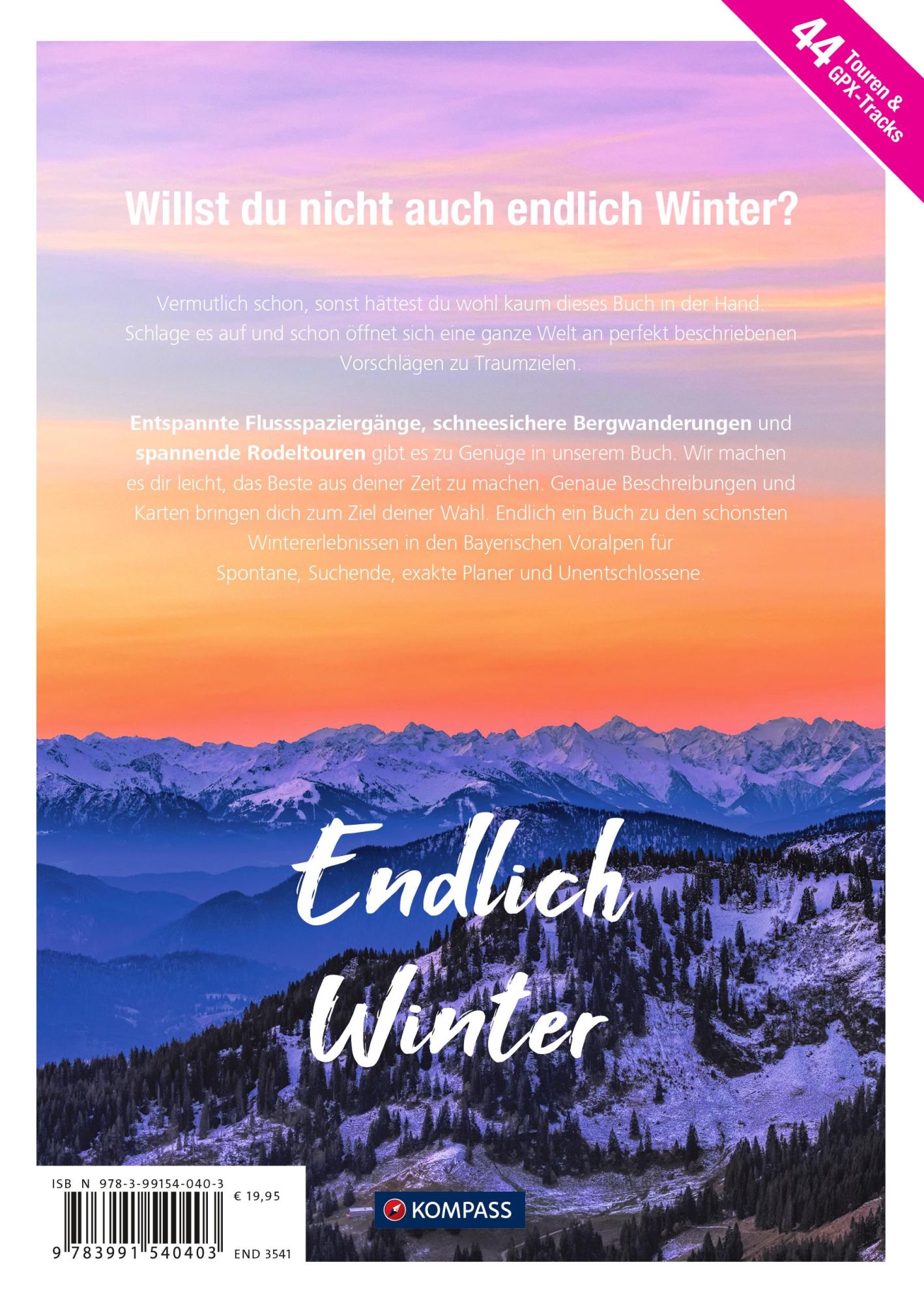 Rückseite: 9783991540403 | KOMPASS Endlich Winter - Bayerische Voralpen | Aigner | Taschenbuch