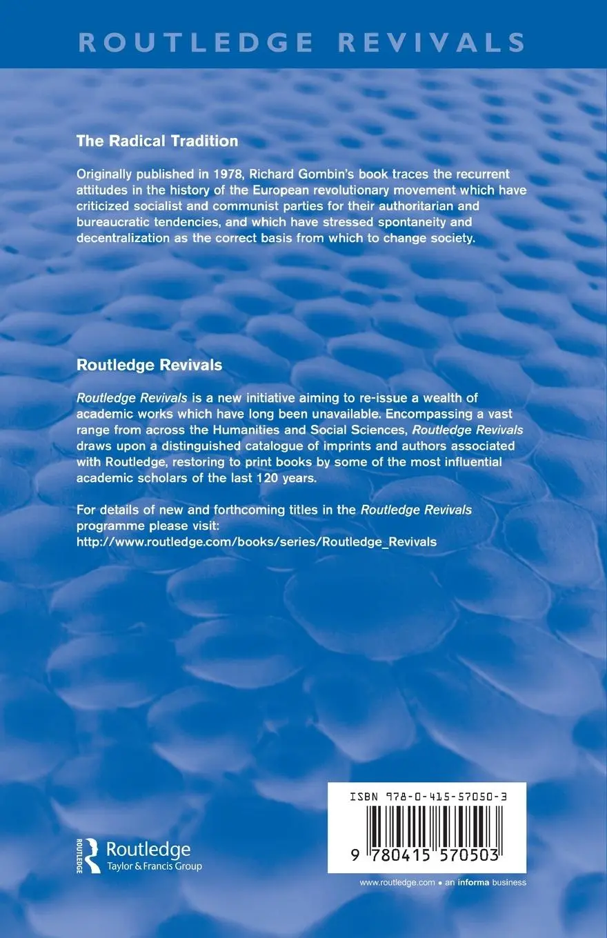 Rückseite: 9780415570503 | The Radical Tradition (Routledge Revivals) | Richard Gombin | Buch