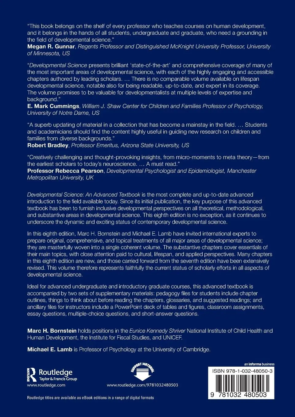 Rückseite: 9781032480503 | Developmental Science | An Advanced Textbook | Bornstein (u. a.)