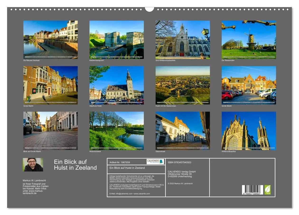 Bild: 9783457540503 | Ein Blick auf Hulst in Zeeland (Wandkalender 2026 DIN A2 quer),...