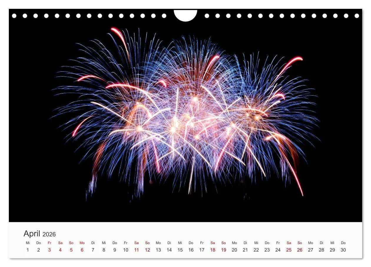 Bild: 9783457780503 | Feuerwerke - Kunstwerke am Himmel (Wandkalender 2026 DIN A4 quer),...