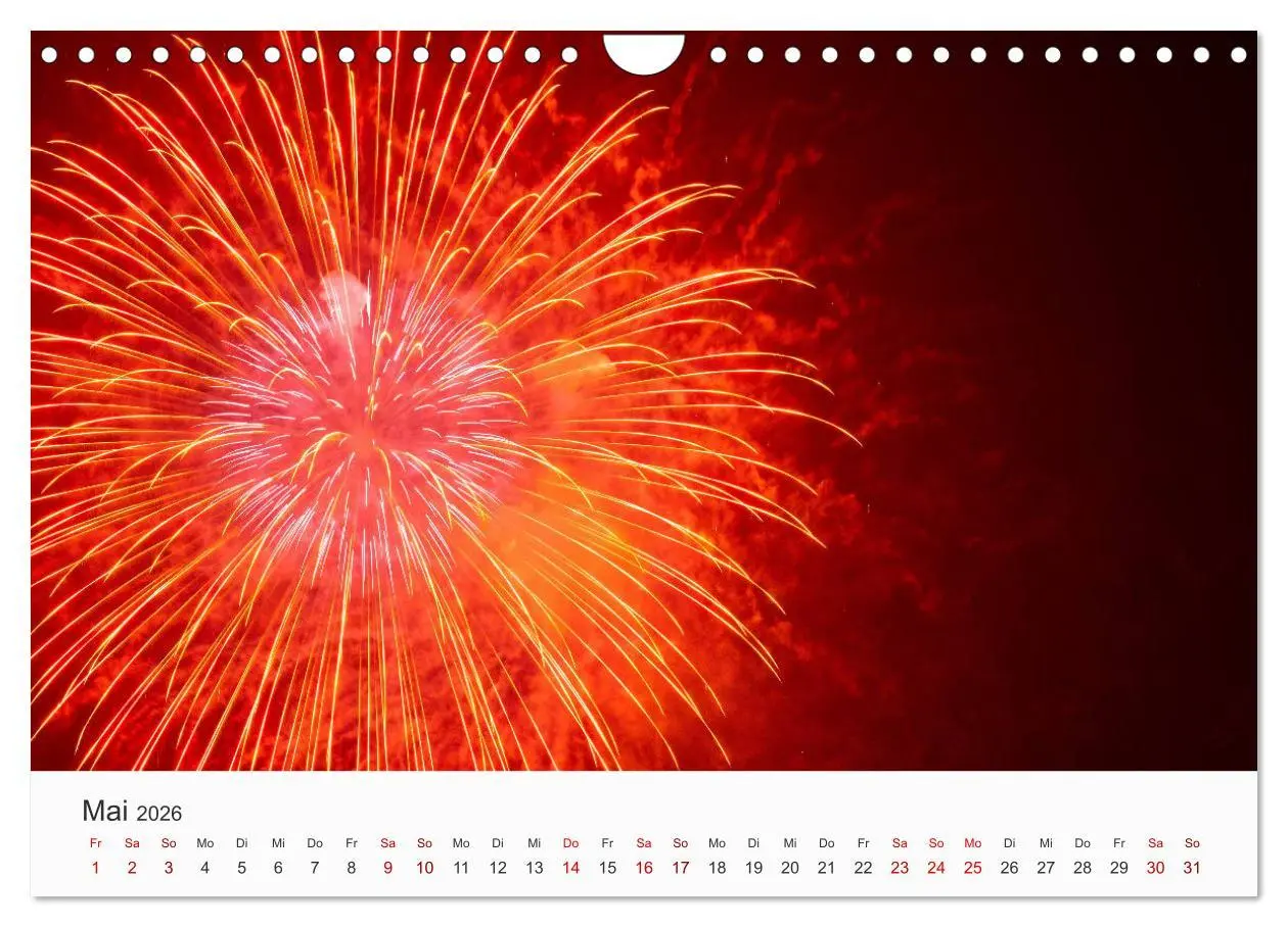 Bild: 9783457780503 | Feuerwerke - Kunstwerke am Himmel (Wandkalender 2026 DIN A4 quer),...