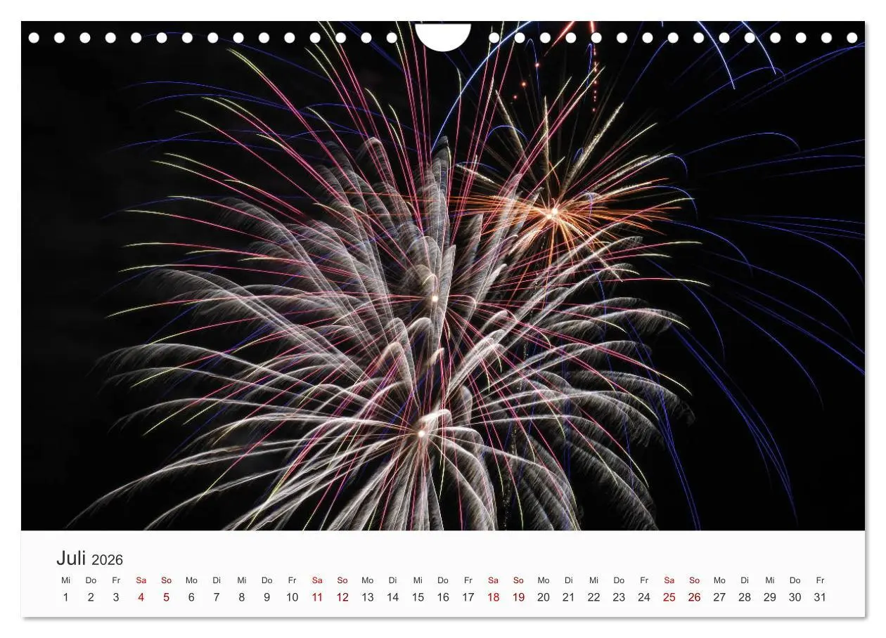 Bild: 9783457780503 | Feuerwerke - Kunstwerke am Himmel (Wandkalender 2026 DIN A4 quer),...