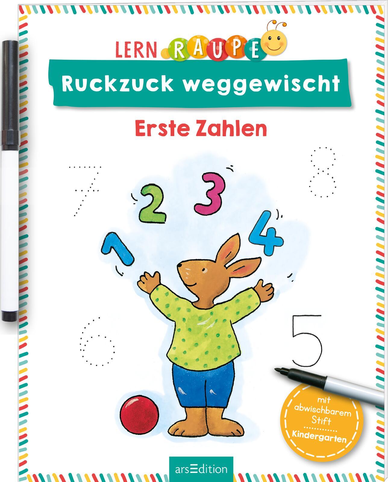 Cover: 9783845860503 | Lernraupe - Ruckzuck weggewischt! Erste Zahlen | Corina Beurenmeister