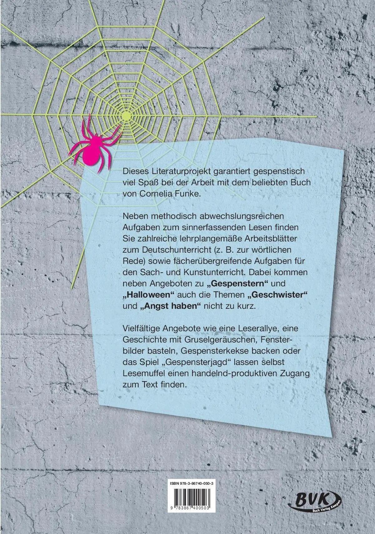 Rückseite: 9783867400503 | Literaturprojekt zu "Gespensterjäger auf eisiger Spur" | Ziegeroski