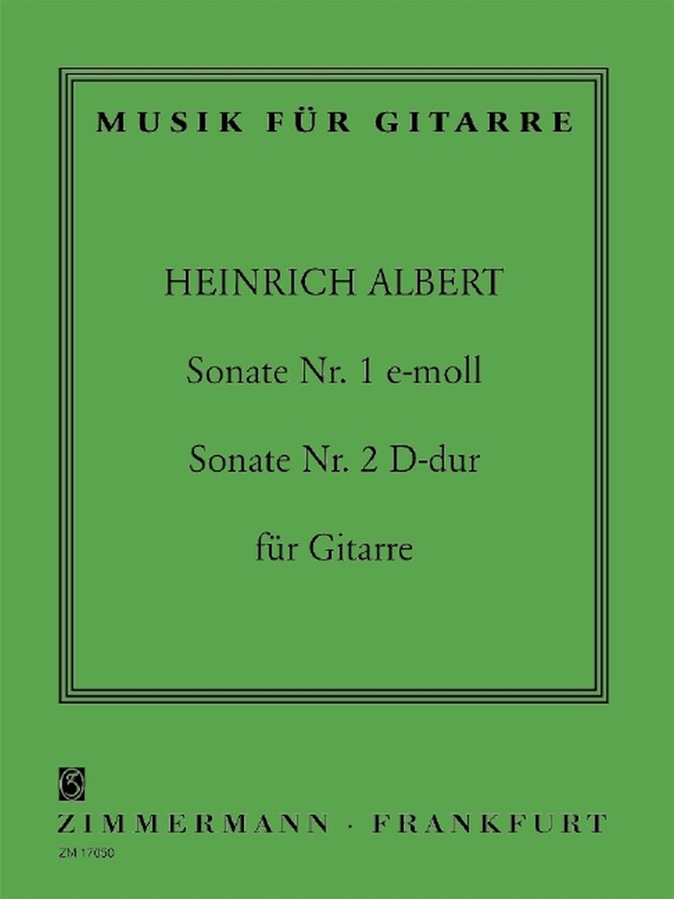 Cover: 9790010170503 | Sonate Nr. 1 e-Moll / Sonate Nr. 2 D-Dur | Heinrich Albert | Buch