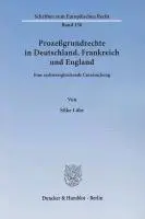 Cover: 9783428130603 | Prozeßgrundrechte in Deutschland, Frankreich und England | Silke Löhr