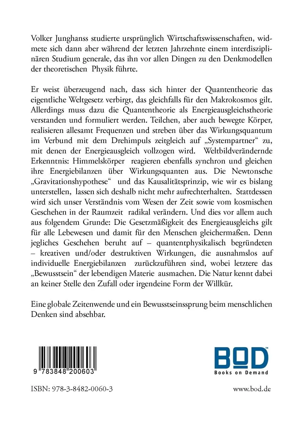 Rückseite: 9783848200603 | Von einem neuen Verständnis der Quantentheorie zur Kosmologie des...