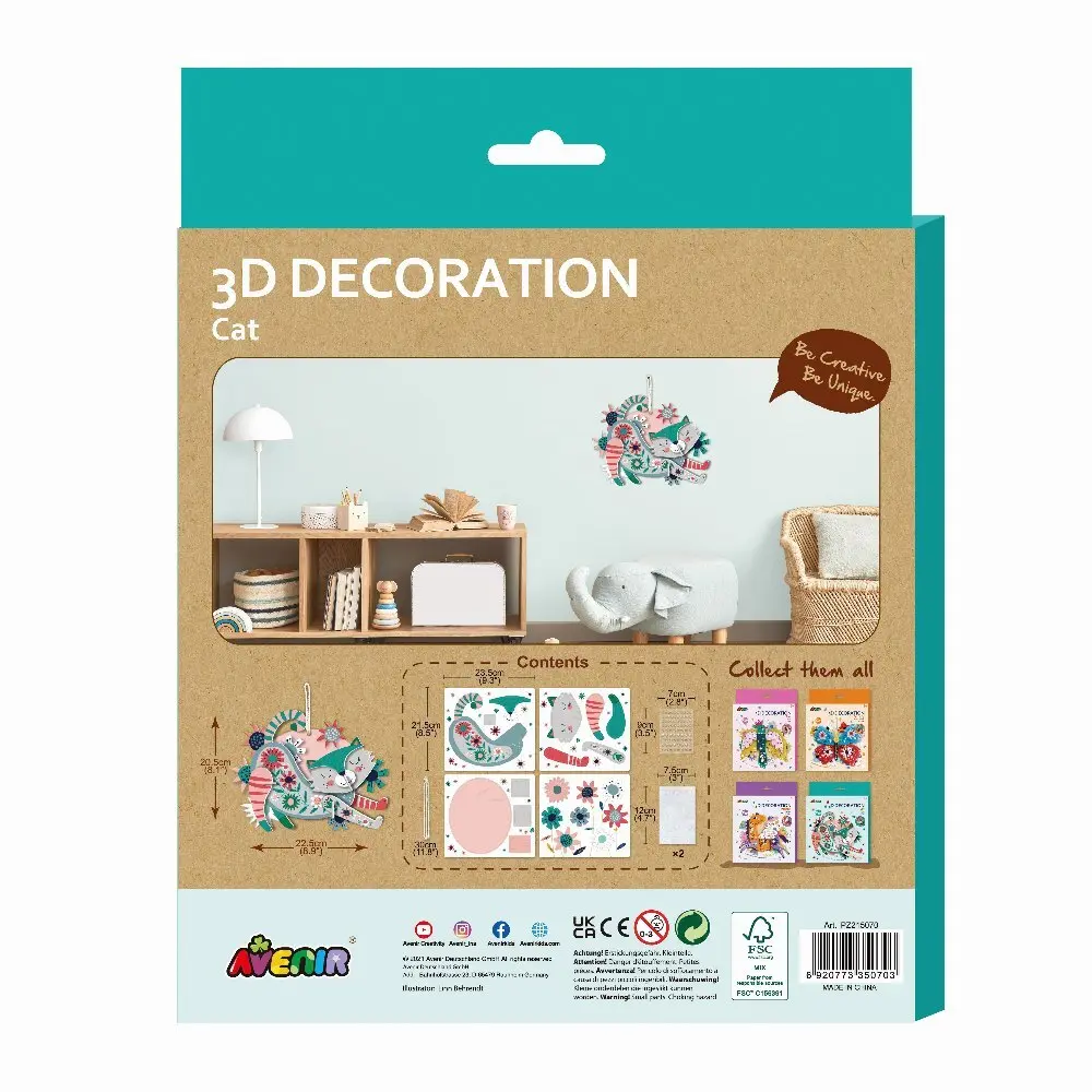 Bild: 6920773350703 | AVENIR - 3D Dekoration Katze | 6305070 | 2022 | AVENIR