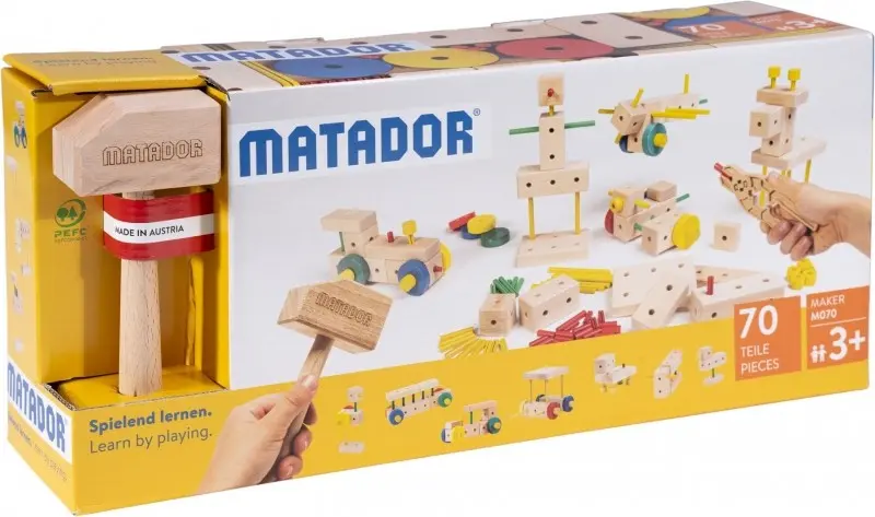 Cover: 9007102210703 | MATADOR 21070 - Maker M070, Baukasten, Holz, 70 Teile,...
