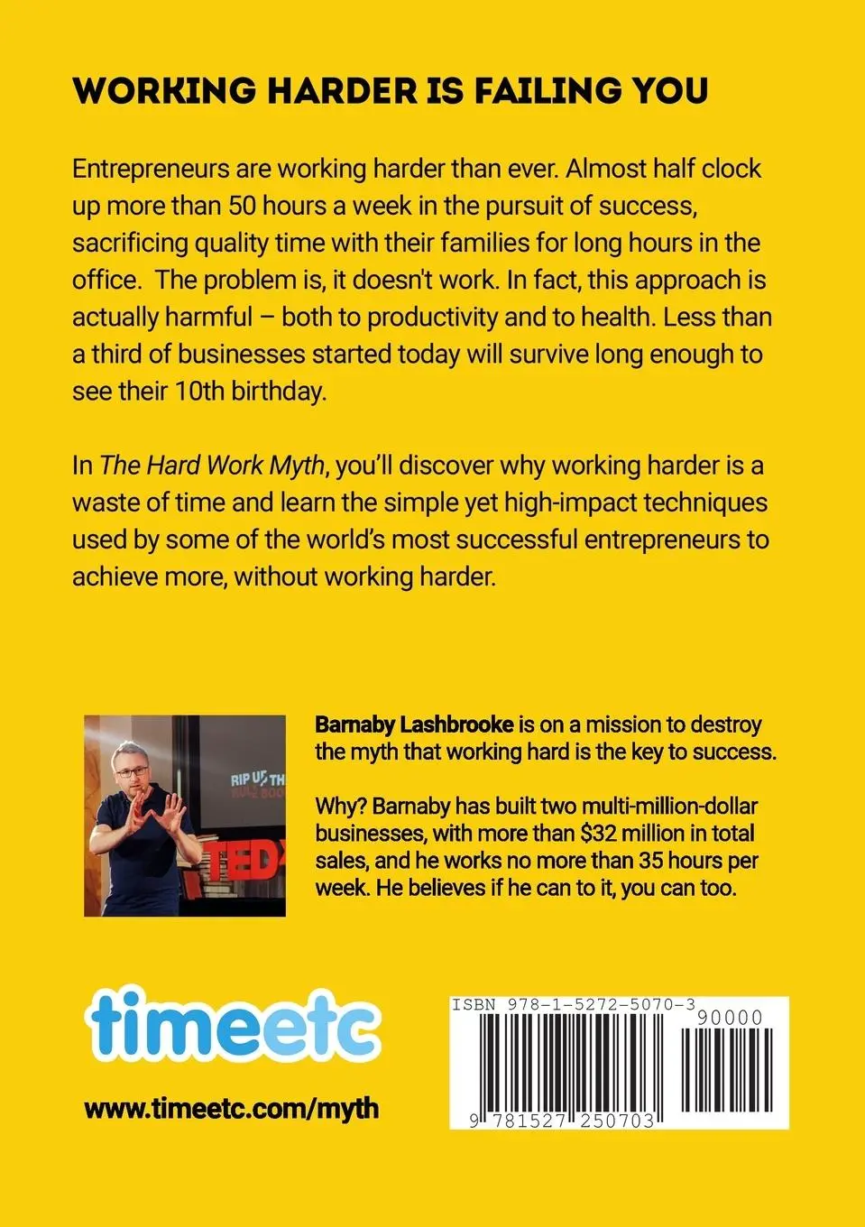 Rückseite: 9781527250703 | The Hard Work Myth | Barnaby Lashbrooke | Taschenbuch | Englisch