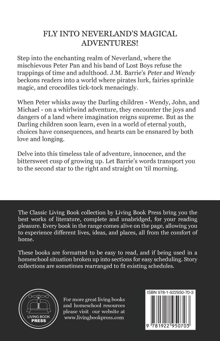 Rückseite: 9781922950703 | Peter and Wendy | James M Barrie | Taschenbuch | Englisch | 2023