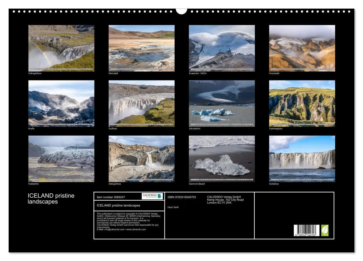 Bild: 9783516540703 | ICELAND pristine landscapes (Wall Calendar 2026 DIN A2 landscape),...