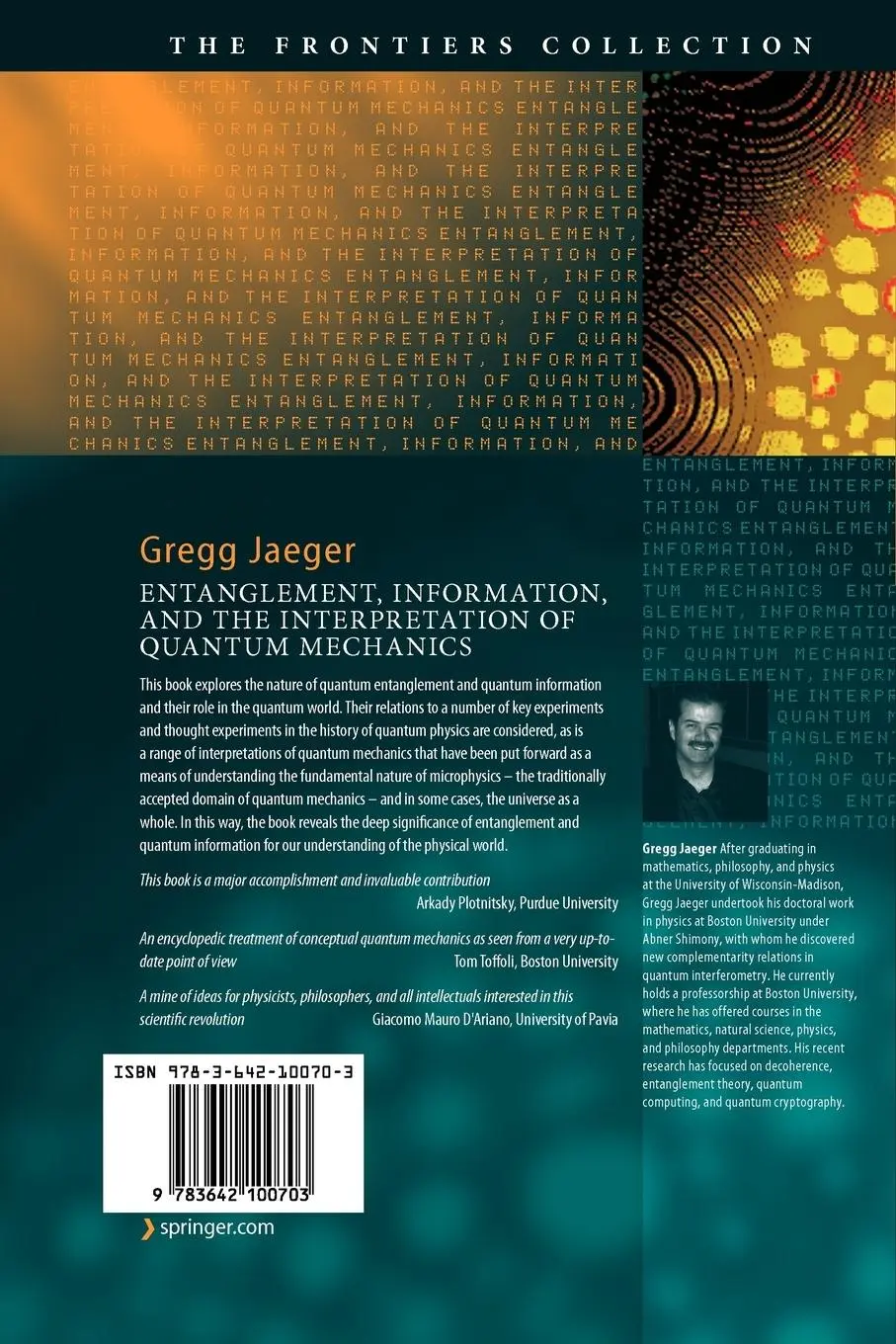 Rückseite: 9783642100703 | Entanglement, Information, and the Interpretation of Quantum Mechanics