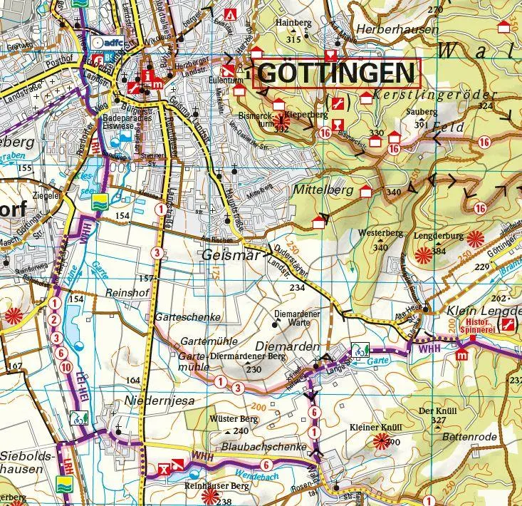 Bild: 9783969900703 | ADFC-Regionalkarte Die schönsten Radtouren in Göttingen und dem...
