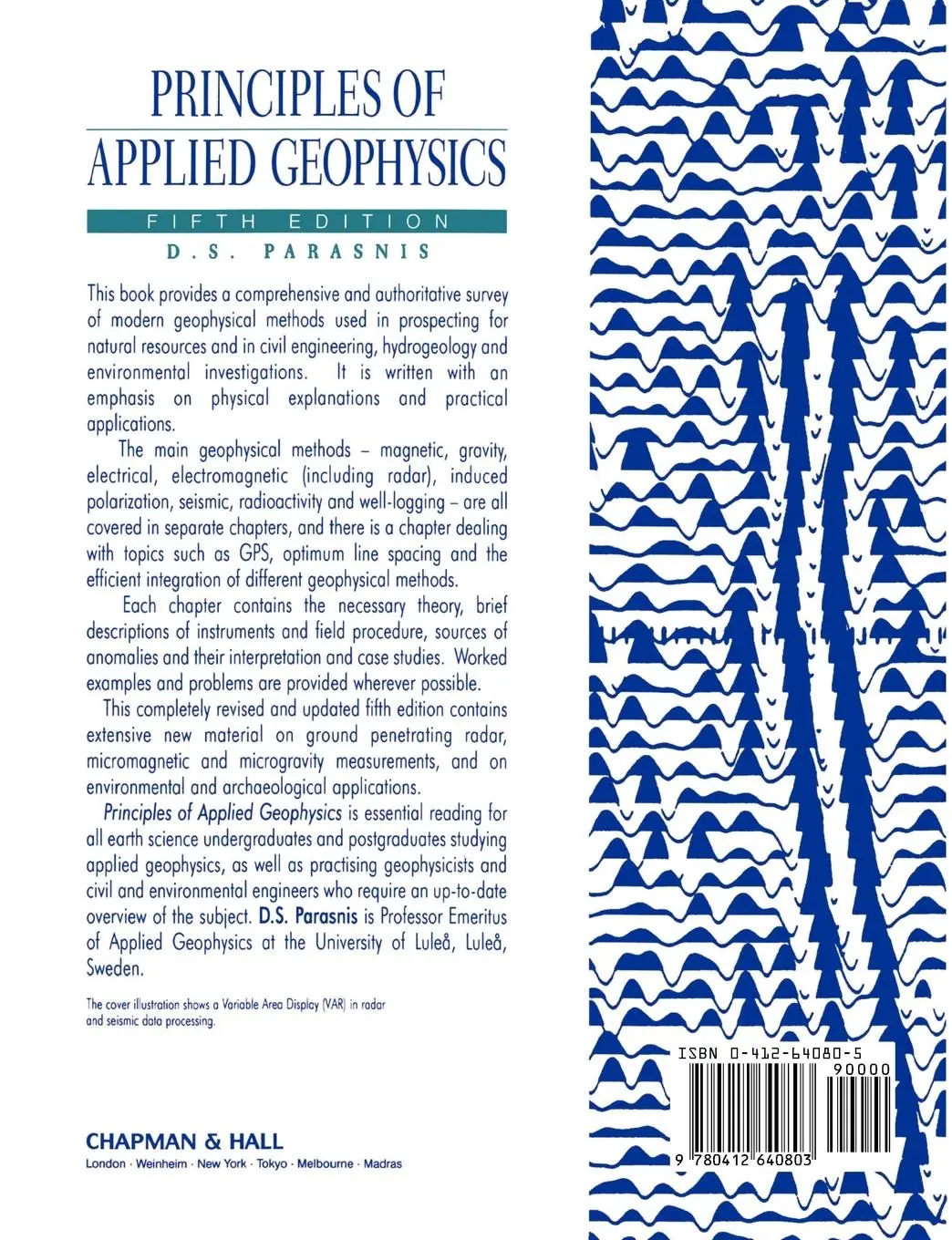 Rückseite: 9780412640803 | Principles of Applied Geophysics | D. S. Parasnis | Taschenbuch | 1996
