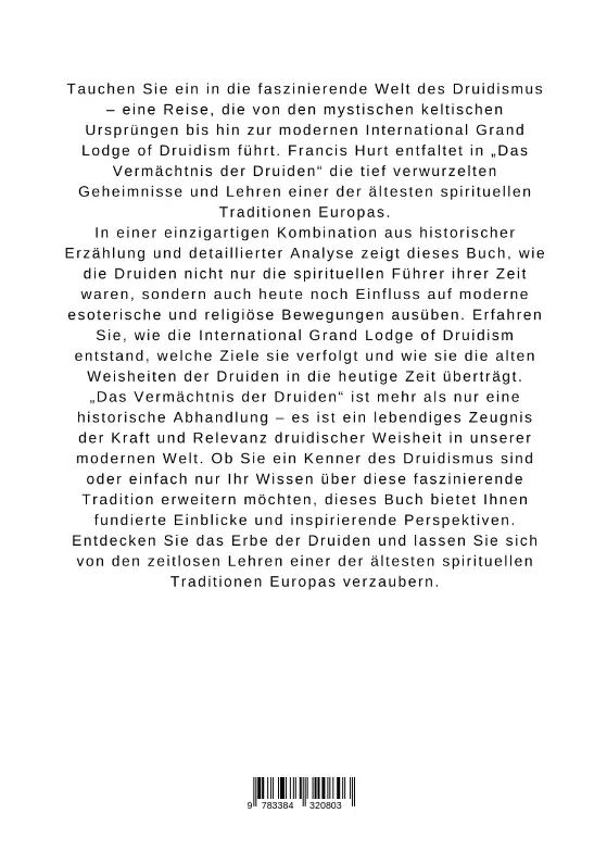 Bild: 9783384320803 | Das Vermächtnis der Druiden | Francis Hurt | Taschenbuch | 292 S.