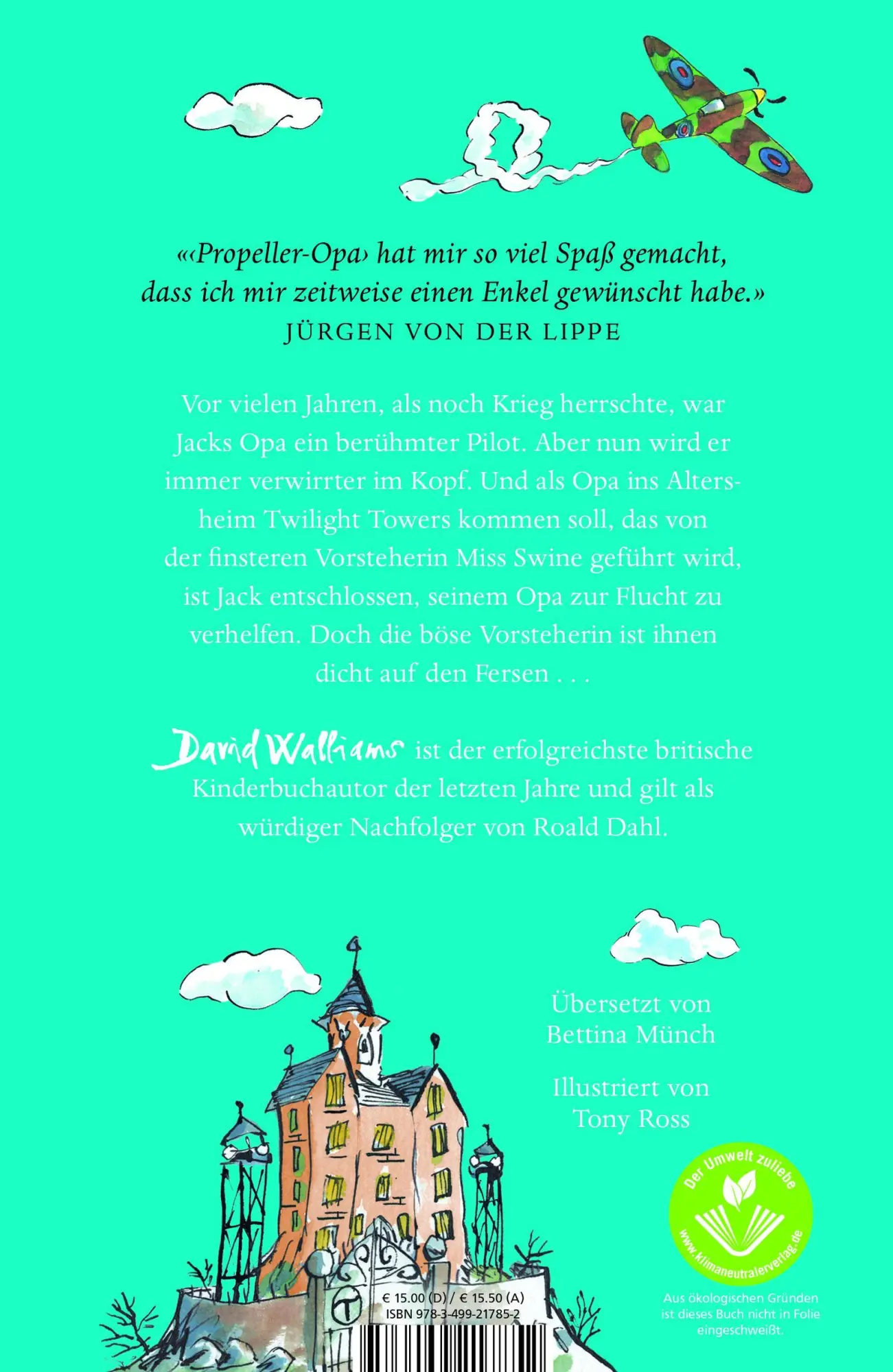 Rückseite: 9783757100803 | Propeller-Opa | David Walliams | Buch | 464 S. | Deutsch | 2024