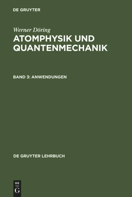 Cover: 9783110070903 | Anwendungen | Werner Döring | Buch | 516 S. | Deutsch | 1979