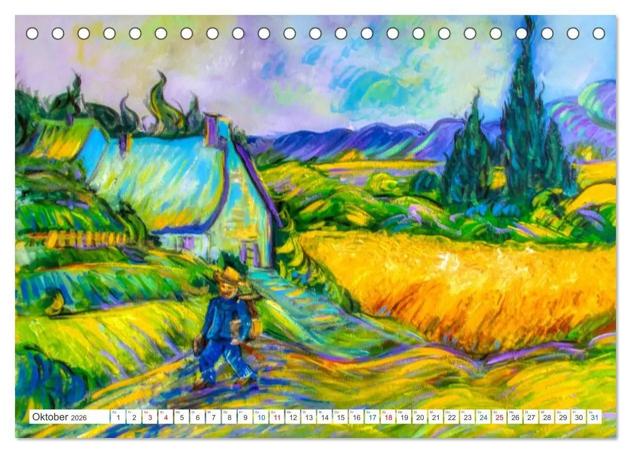 Bild: 9783516690903 | Van Gogh - neu interpretiert (Tischkalender 2026 DIN A5 quer),...