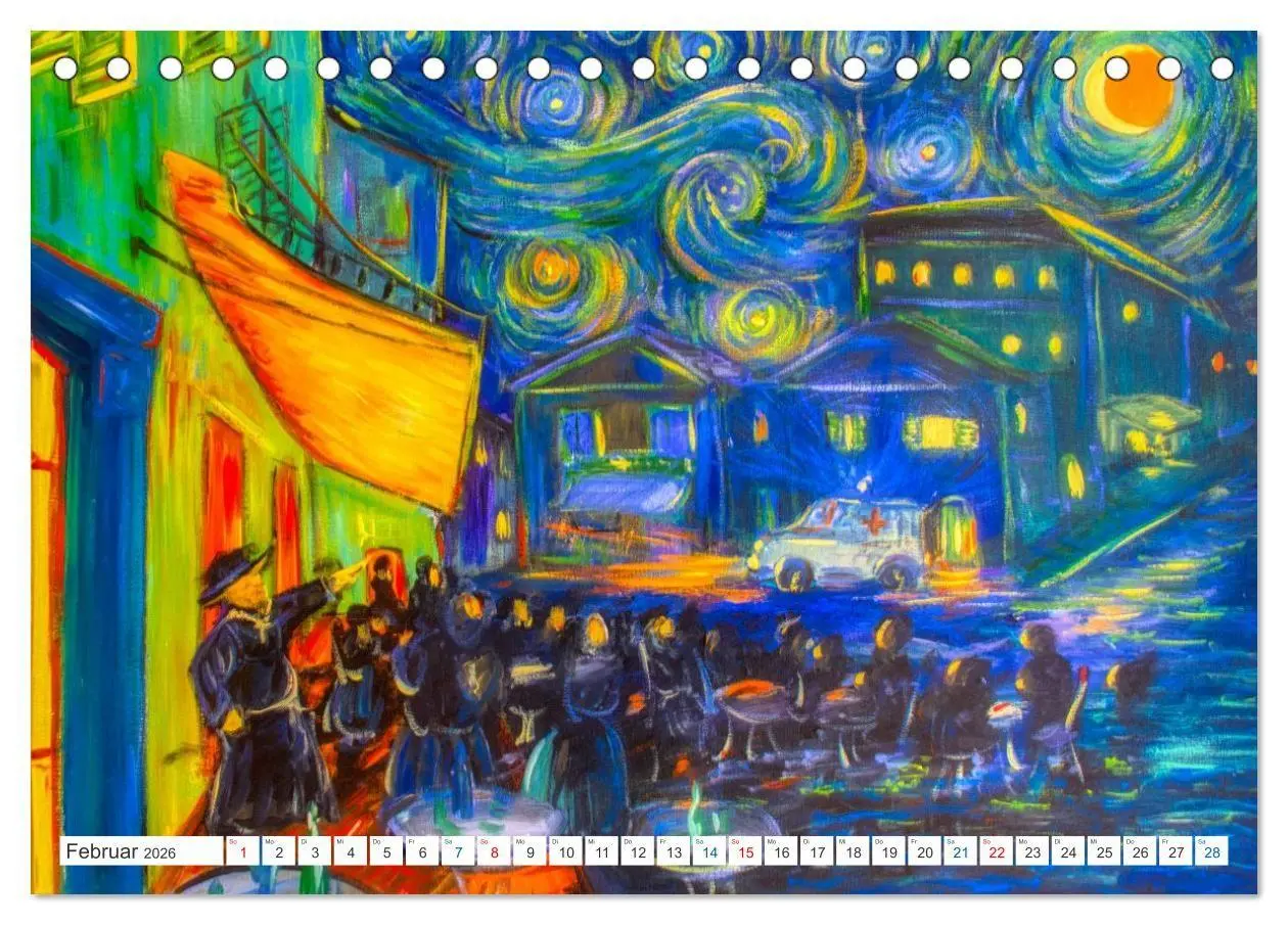 Bild: 9783516690903 | Van Gogh - neu interpretiert (Tischkalender 2026 DIN A5 quer),...