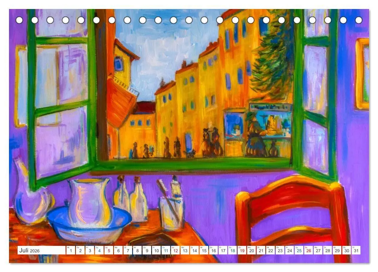 Bild: 9783516690903 | Van Gogh - neu interpretiert (Tischkalender 2026 DIN A5 quer),...