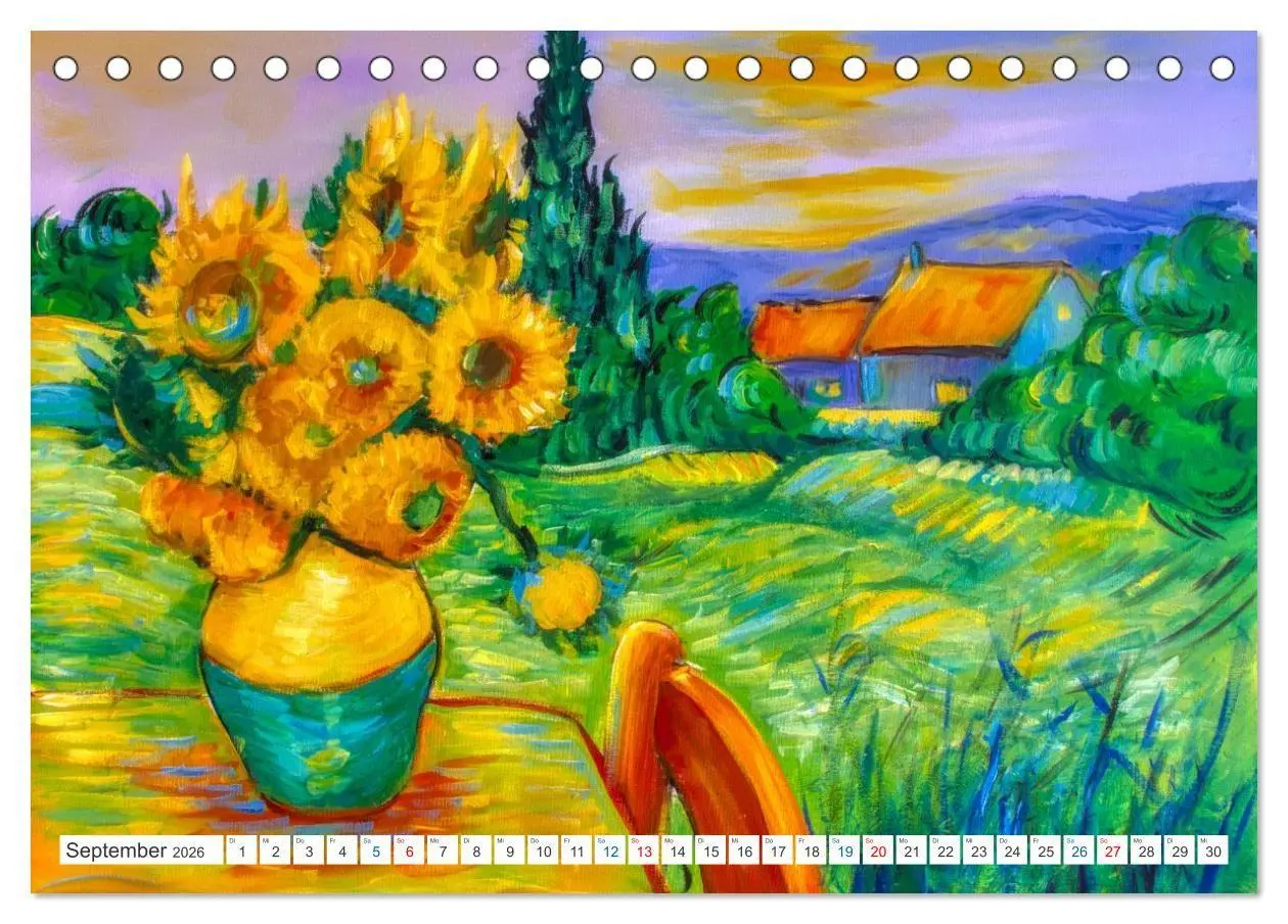 Bild: 9783516690903 | Van Gogh - neu interpretiert (Tischkalender 2026 DIN A5 quer),...