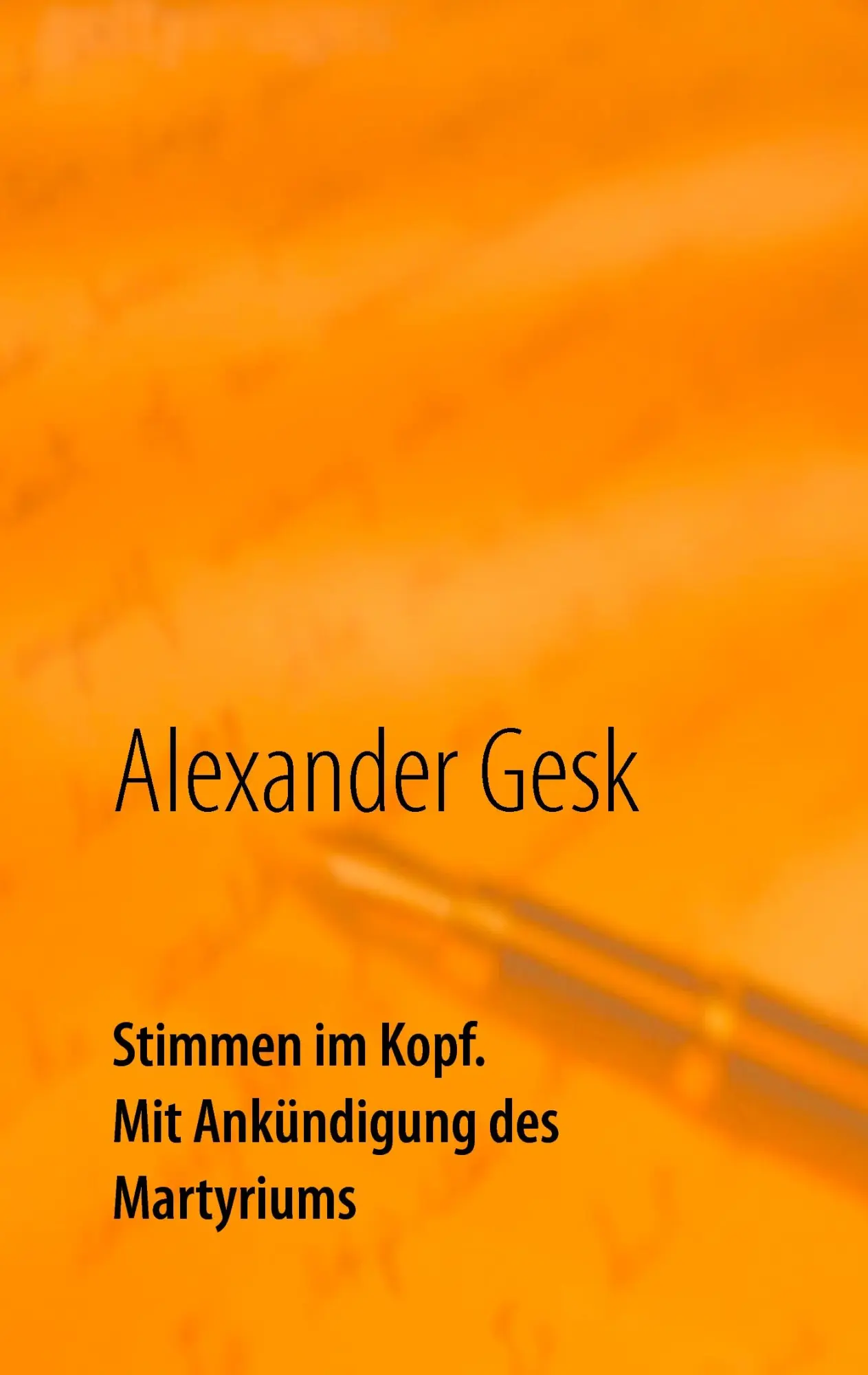 Cover: 9783744840903 | Stimmen im Kopf | Mit Ankündigung des Martyriums | Alexander Gesk