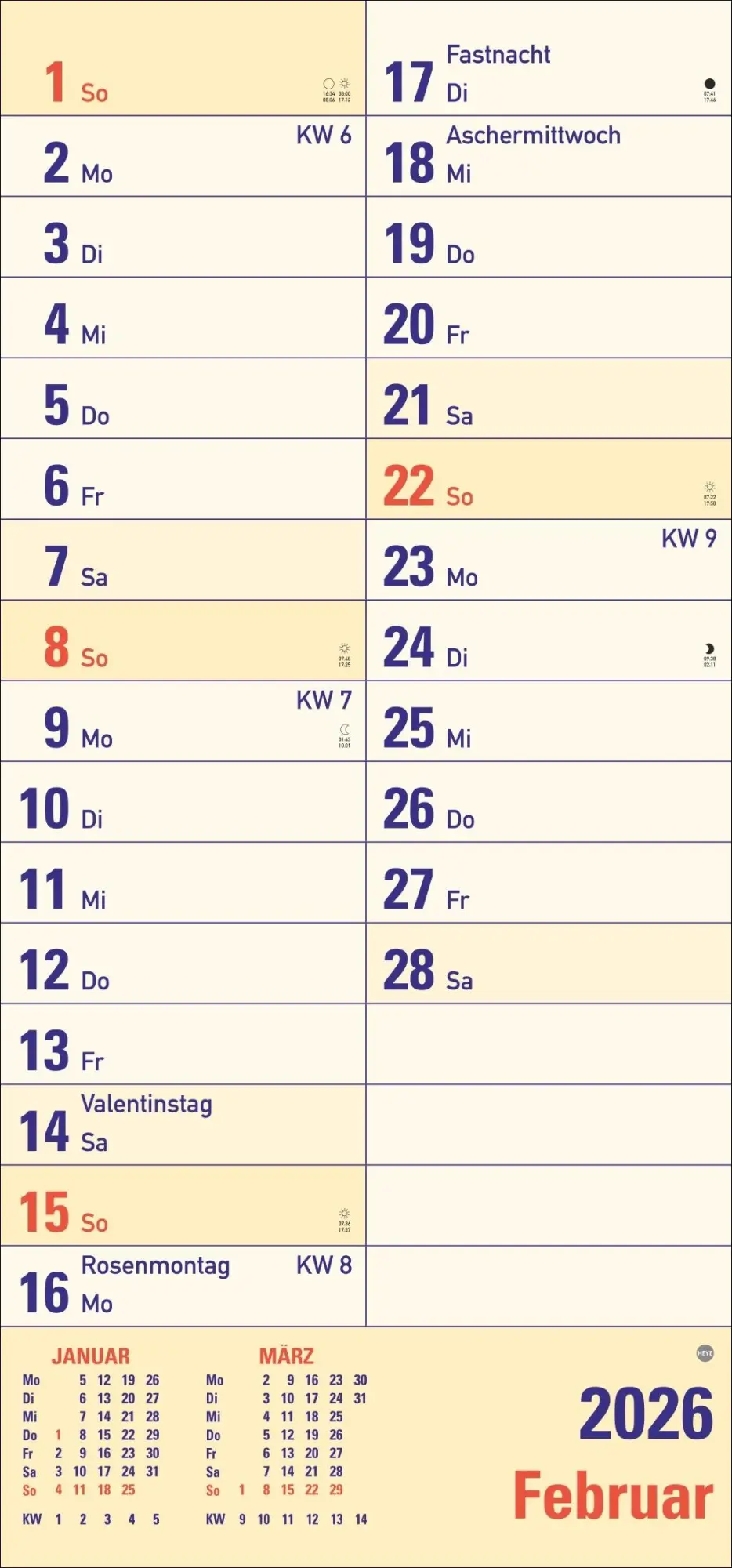 Bild: 9783756410903 | Großdruck Planer 2026 | Heye | Kalender | Bürokalender Heye | 14 S.