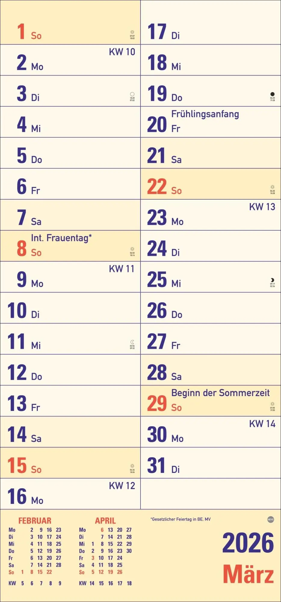 Bild: 9783756410903 | Großdruck Planer 2026 | Heye | Kalender | Bürokalender Heye | 14 S.