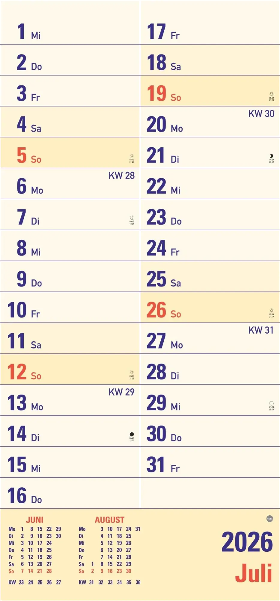 Bild: 9783756410903 | Großdruck Planer 2026 | Heye | Kalender | Bürokalender Heye | 14 S.