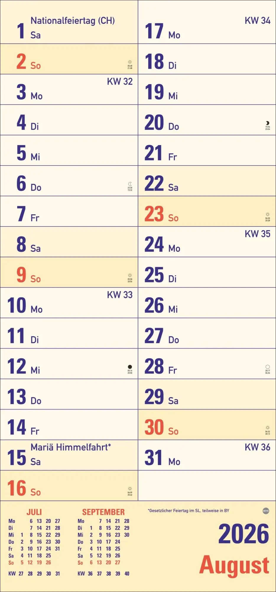 Bild: 9783756410903 | Großdruck Planer 2026 | Heye | Kalender | Bürokalender Heye | 14 S.