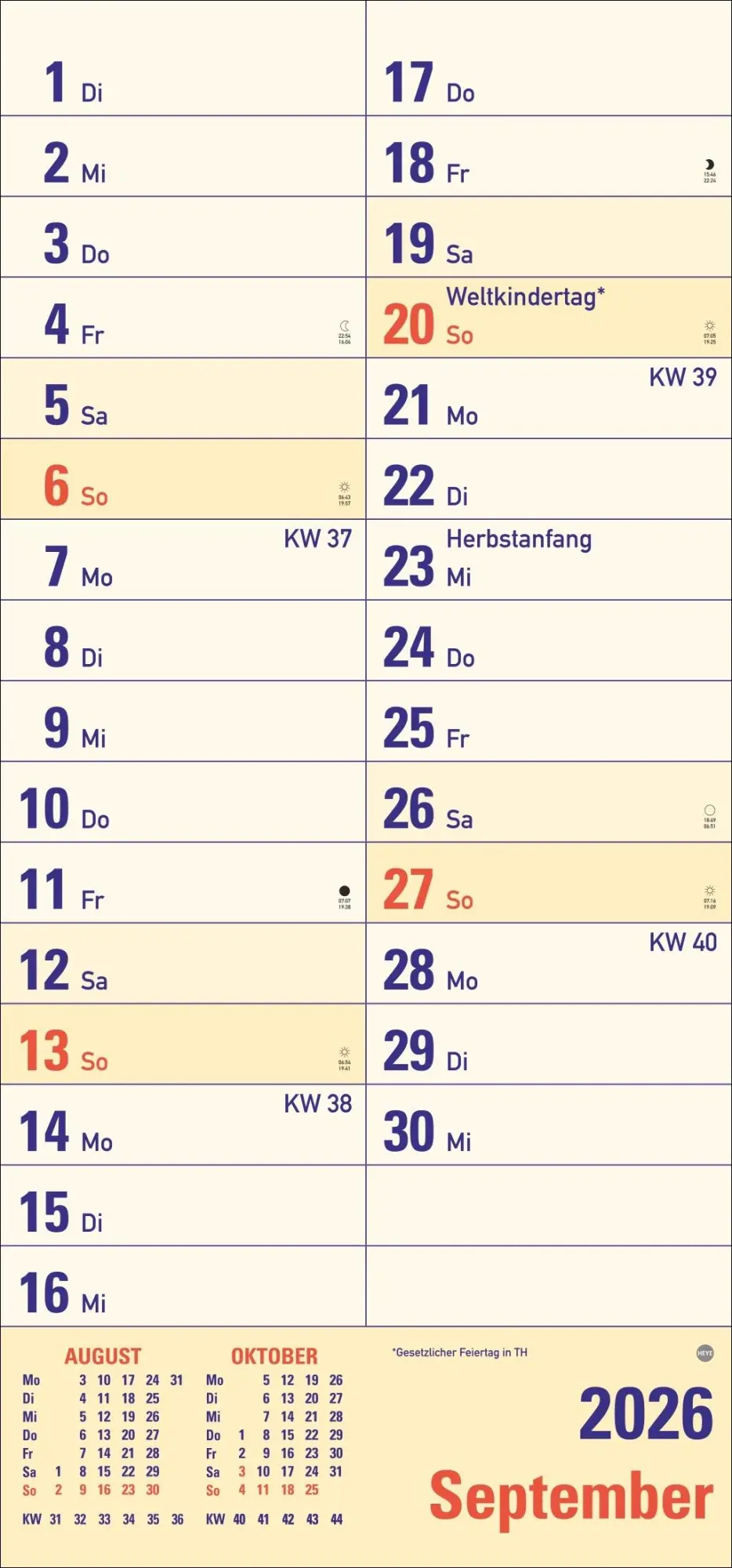 Bild: 9783756410903 | Großdruck Planer 2026 | Heye | Kalender | Bürokalender Heye | 14 S.
