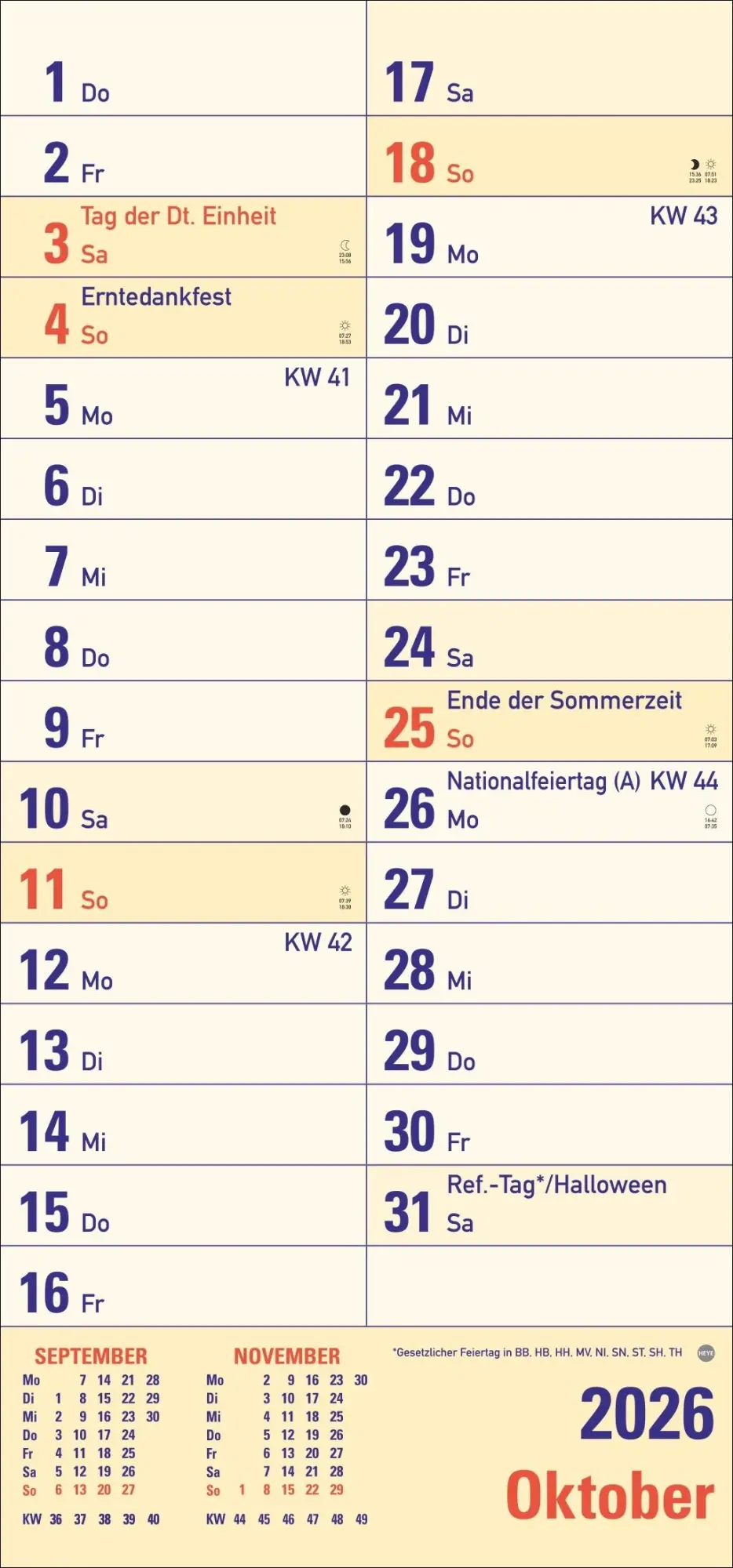 Bild: 9783756410903 | Großdruck Planer 2026 | Heye | Kalender | Bürokalender Heye | 14 S.