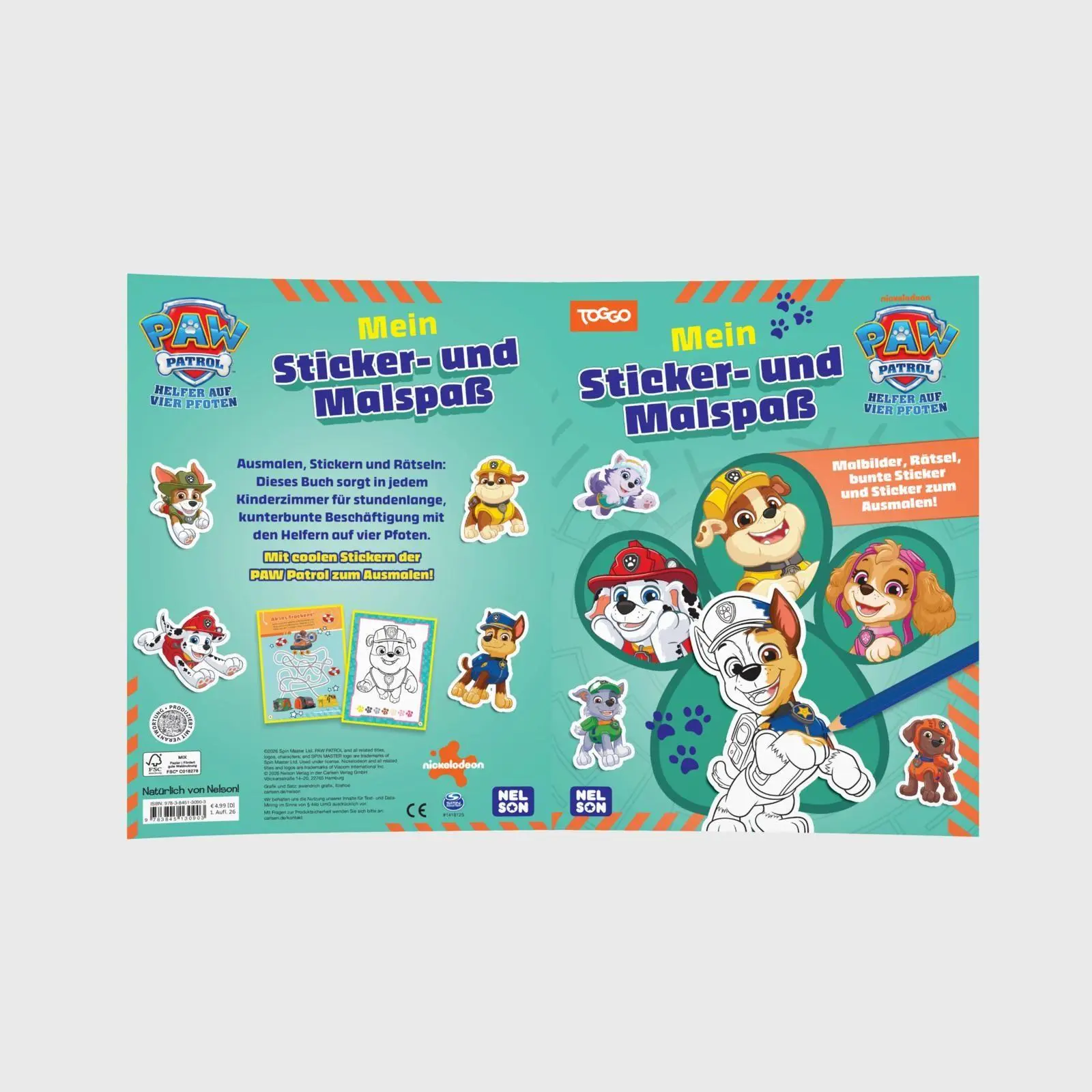 Bild: 9783845130903 | PAW Patrol Mitmachbuch: Mein Sticker- und Malspaß | Taschenbuch | 2026